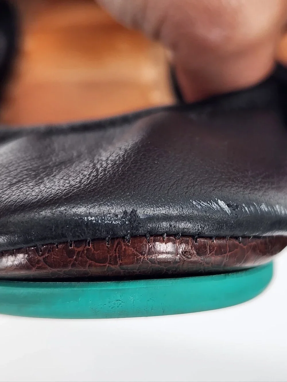 Tieks Black Leather Slip-on Ballet Flats Sz 7